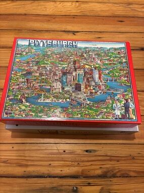 Buffalo Games Inc. Pittsburgh Illustrated Cityscape Puzzle - Red Border